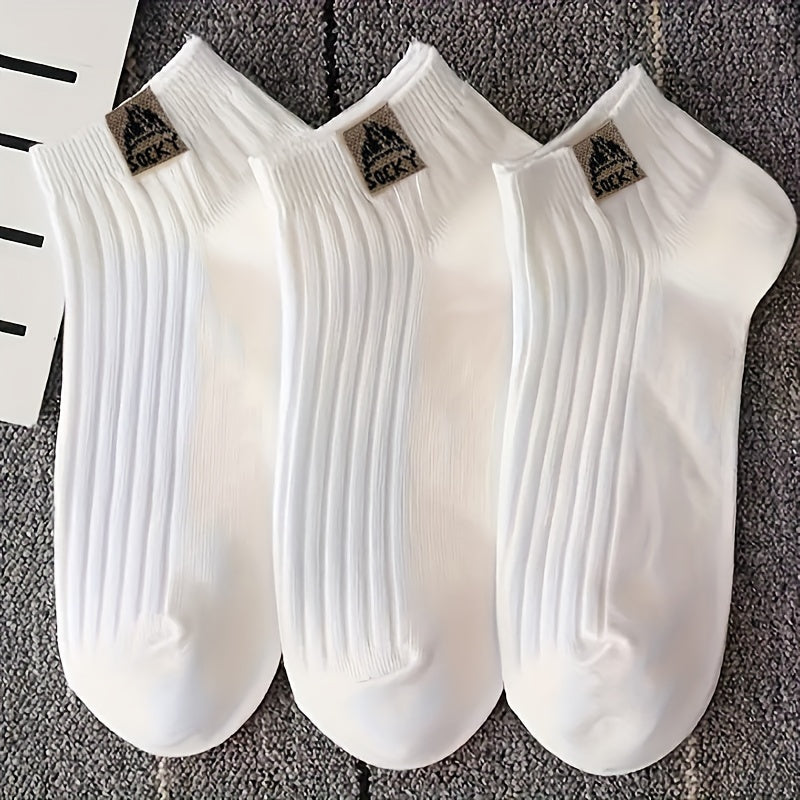 5 Pairs Unisex Simple Crew Socks