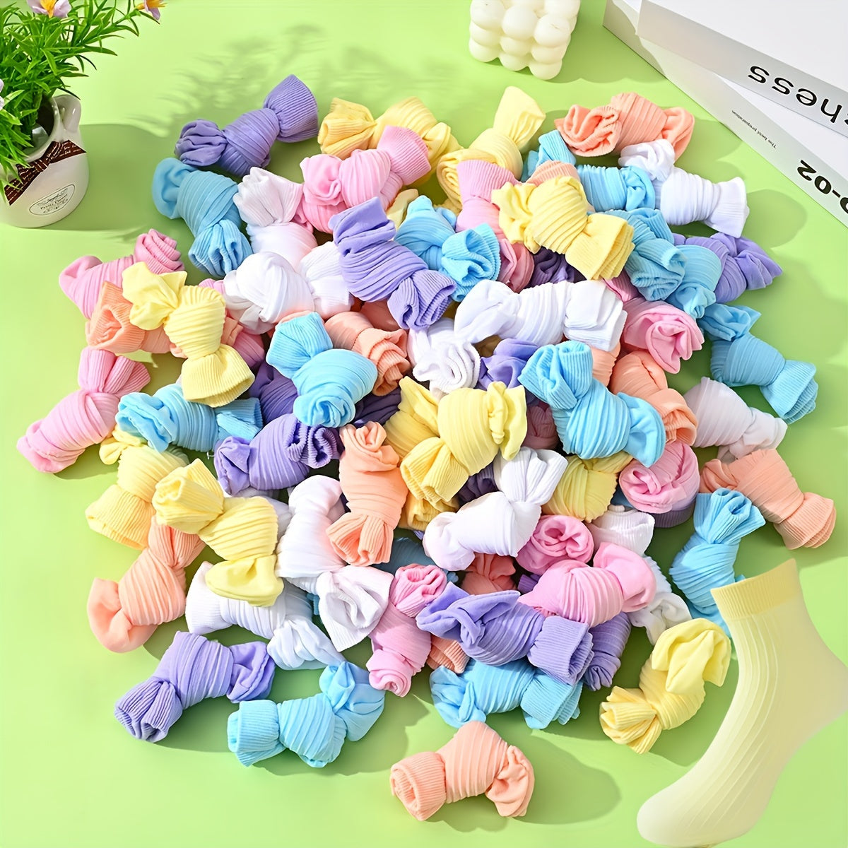 30 Pairs Candy Colored Socks, Lightweight & Comfy