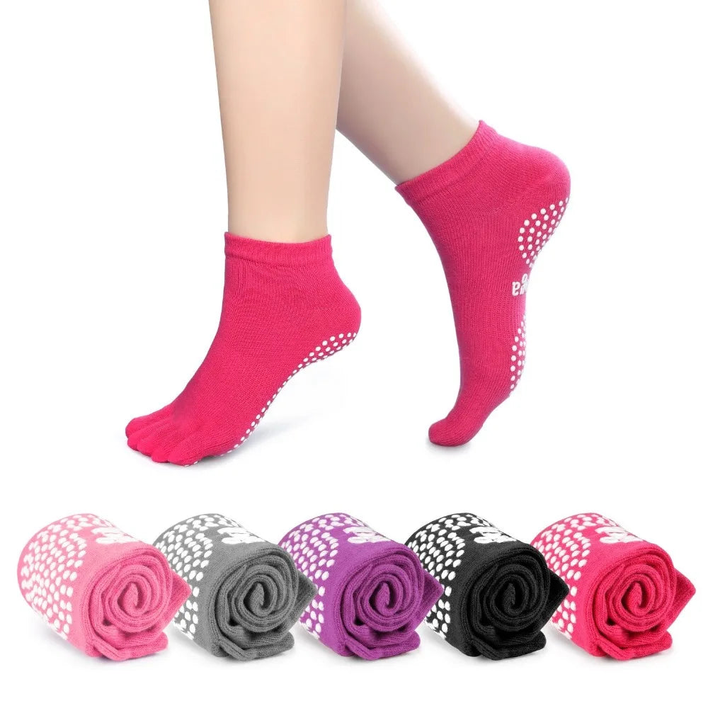 Five-Toe Socks with Non-Slip Grips