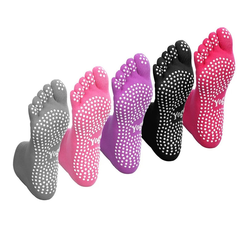 Five-Toe Socks with Non-Slip Grips