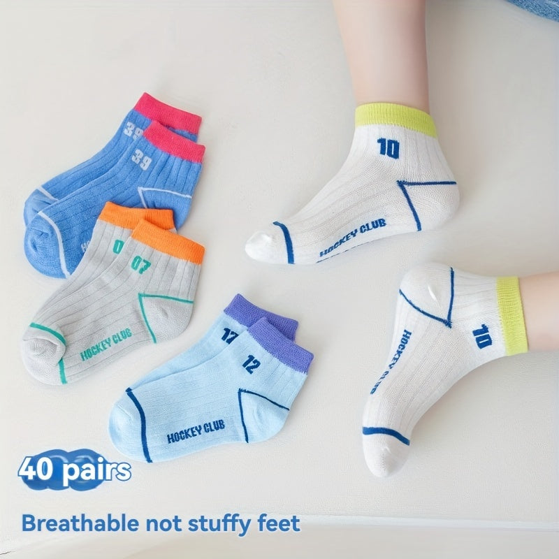 40 Pairs Bear Pattern Ankle Socks