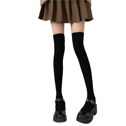 100% Cotton Knee Length Knitted socks