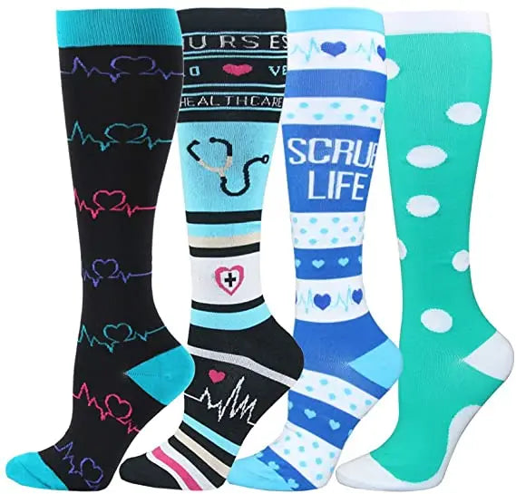 FUN Knee High Nurse Compression Socks