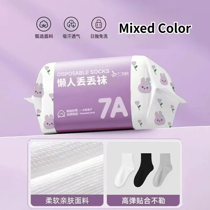 35-43 Disposable Foot Socks for Women and Men Soft Cozy Socks