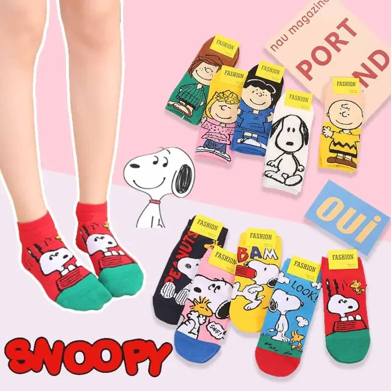 Snoopy Women's Socks Cartoon Cotton Socks