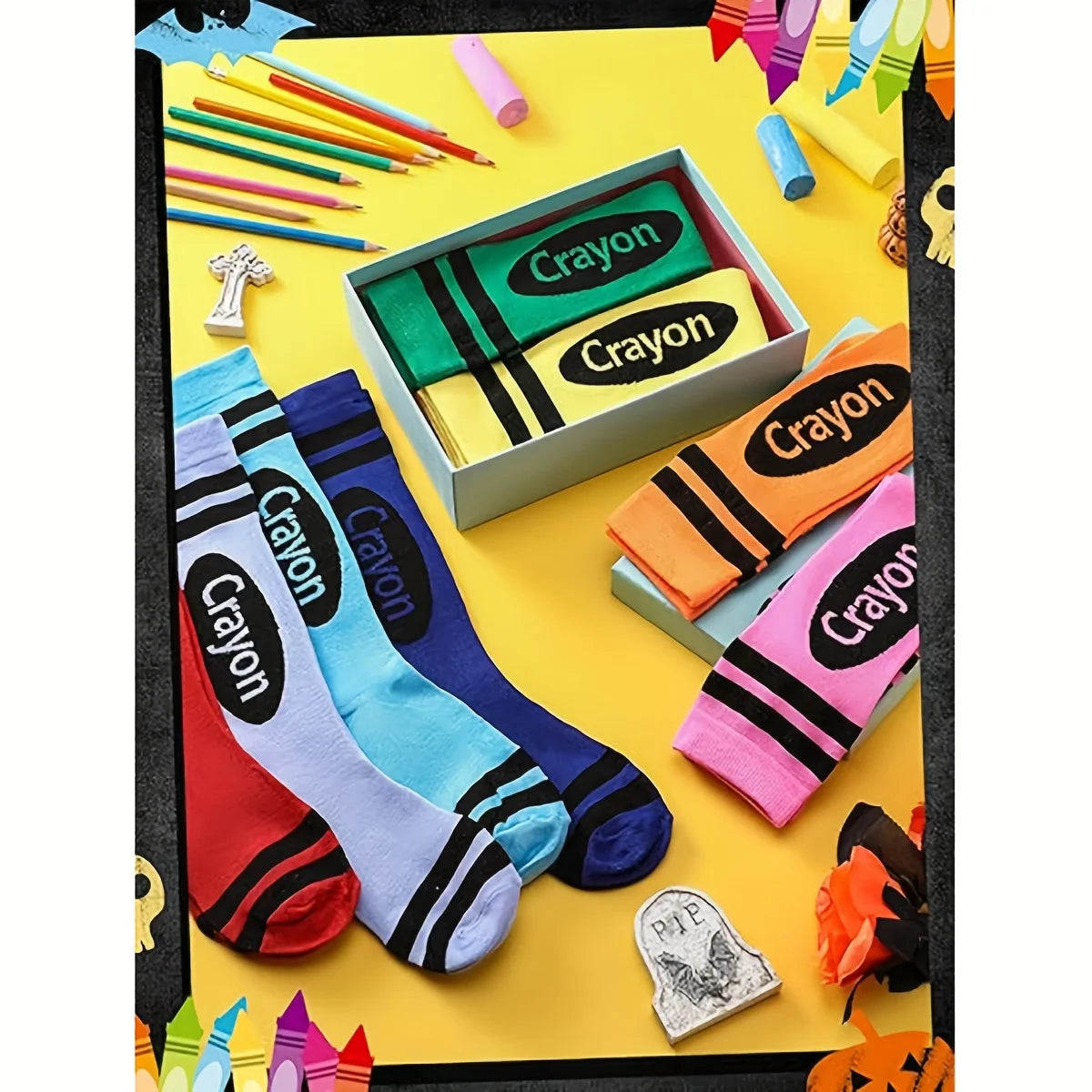 Color brilliant Crayon Socks