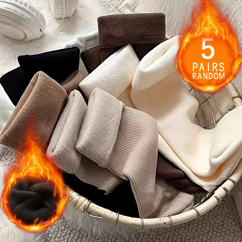 5 Pairs Of Autumn And Winter socks