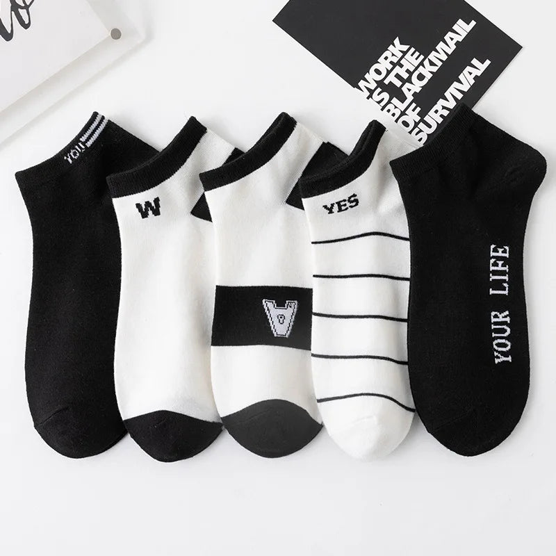 5pairs low cut socks